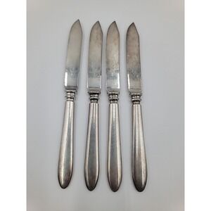 VTG 4pc 1847 Rogers Brothers Warranted Silverplate Pointed Knives Plain